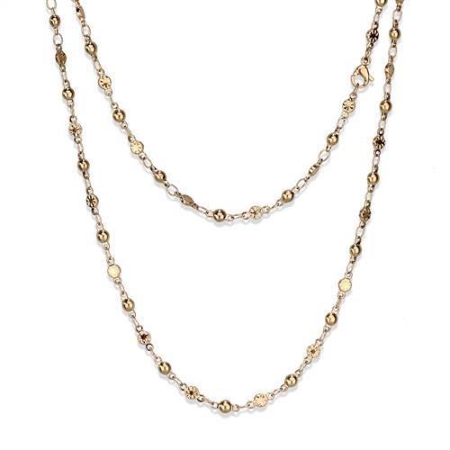 JCE2432R-18 IP Rose Gold(Ion Plating) Stainless Steel Chain with No Stone-18"