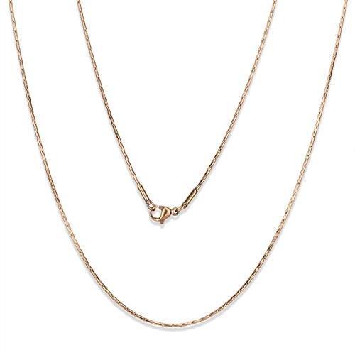JCE2437R-18 IP Rose Gold(Ion Plating) Stainless Steel Chain with No Stone-18"